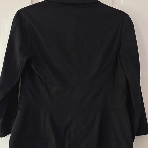Theory Cropped Black Blazer 3Quarter Sleeve 4 - Picture 3 of 7